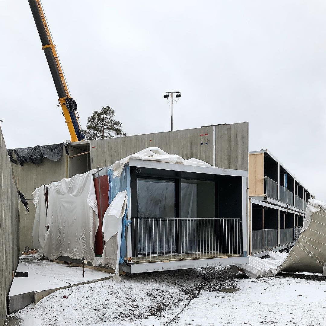 Trying out a new modular system in Veddesta, north of Stockholm.